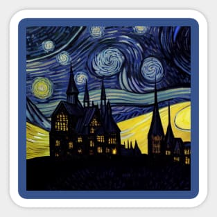 Starry Night Wizarding School Van Gogh Sticker